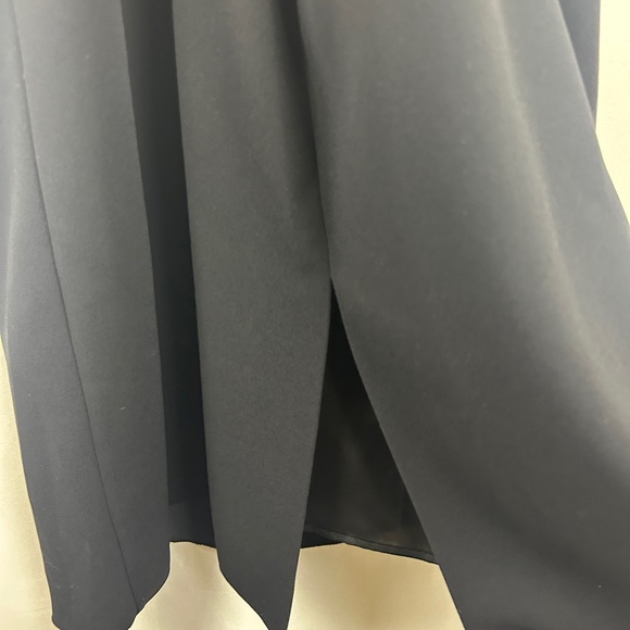 Dion Lee Black Sleeveless V-Neck Sheath Maxi Dress striped shoulder lined size 4 - Picture 5 of 9